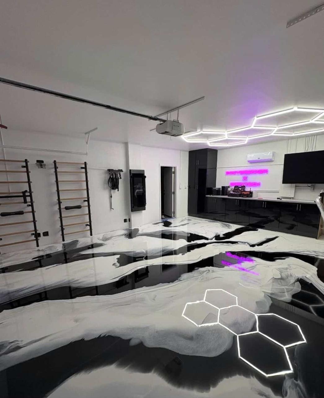 Metallic Epoxy Garage & Home Gym
